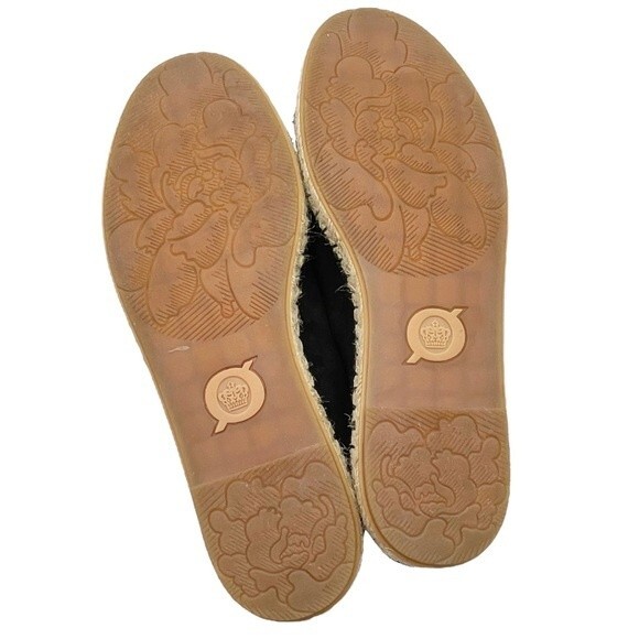 Born Black Suede Drilles Espadrille Lace-Up Loafer Spring Preppy Women’s Size 9 - Picture 8 of 16